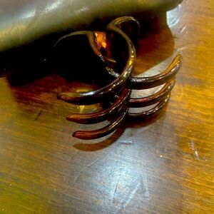 J.CREW Frm FRANCE HANDMADE DARK BROWN CLAW HAIR Accessory LUX CLASSIC